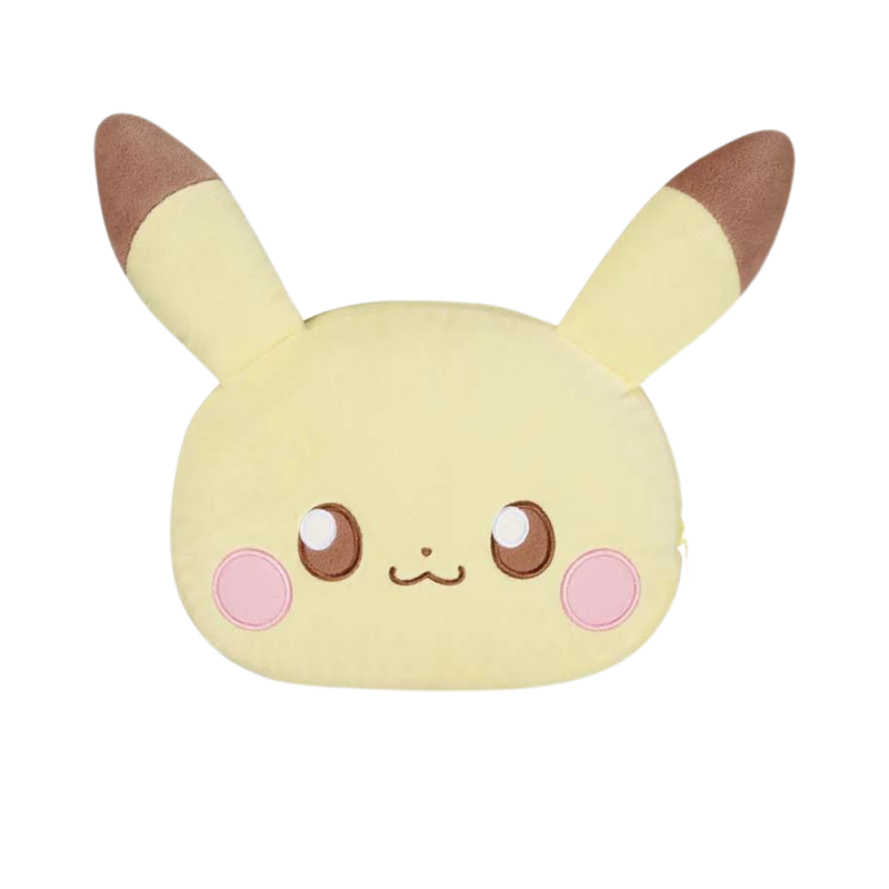 Big Plush Face Shaped Pouch Vol.1 Pikachu Pokemon Pokepeace