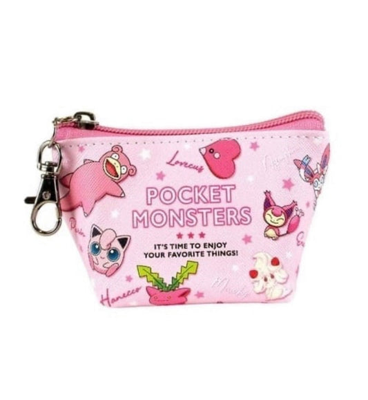 Triangle Shaped Mini Pouch bag Pink Ver. Pokemon Colors